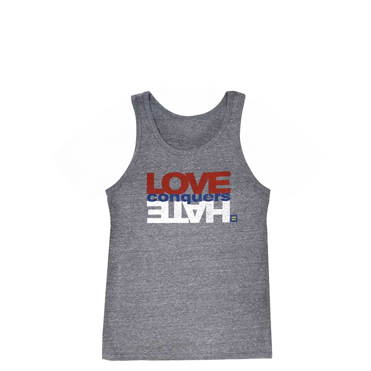 HRC human rights campaign  love conquers hate tee t-shirt gay LGBTQ+ rights equality