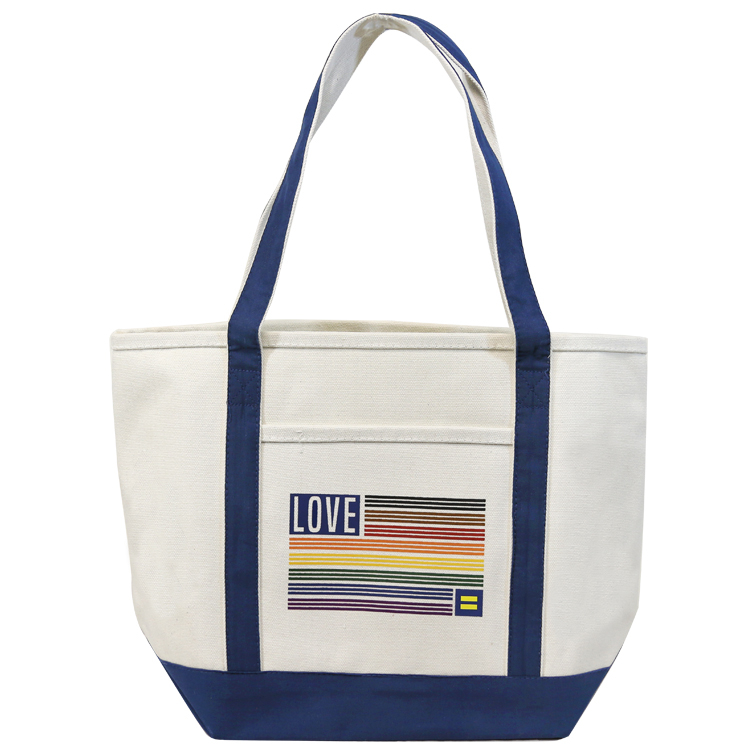Love Rainbow Flag Beach Tote Bag